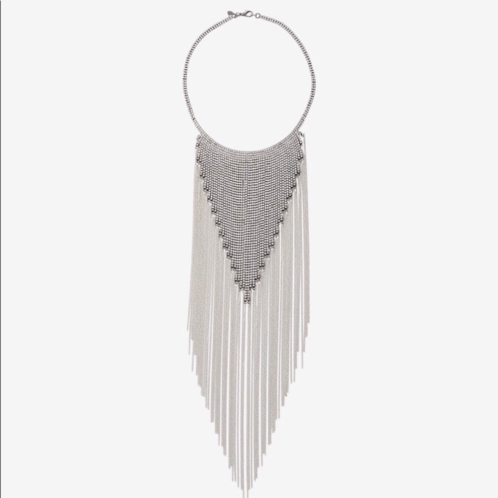 Express silver necklace